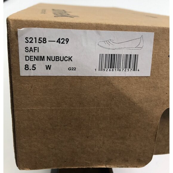 SoftWalk Safi Comfort Flat Nubuck Leather Shoe Blue 8.5 Wide - Picture 8 of 8